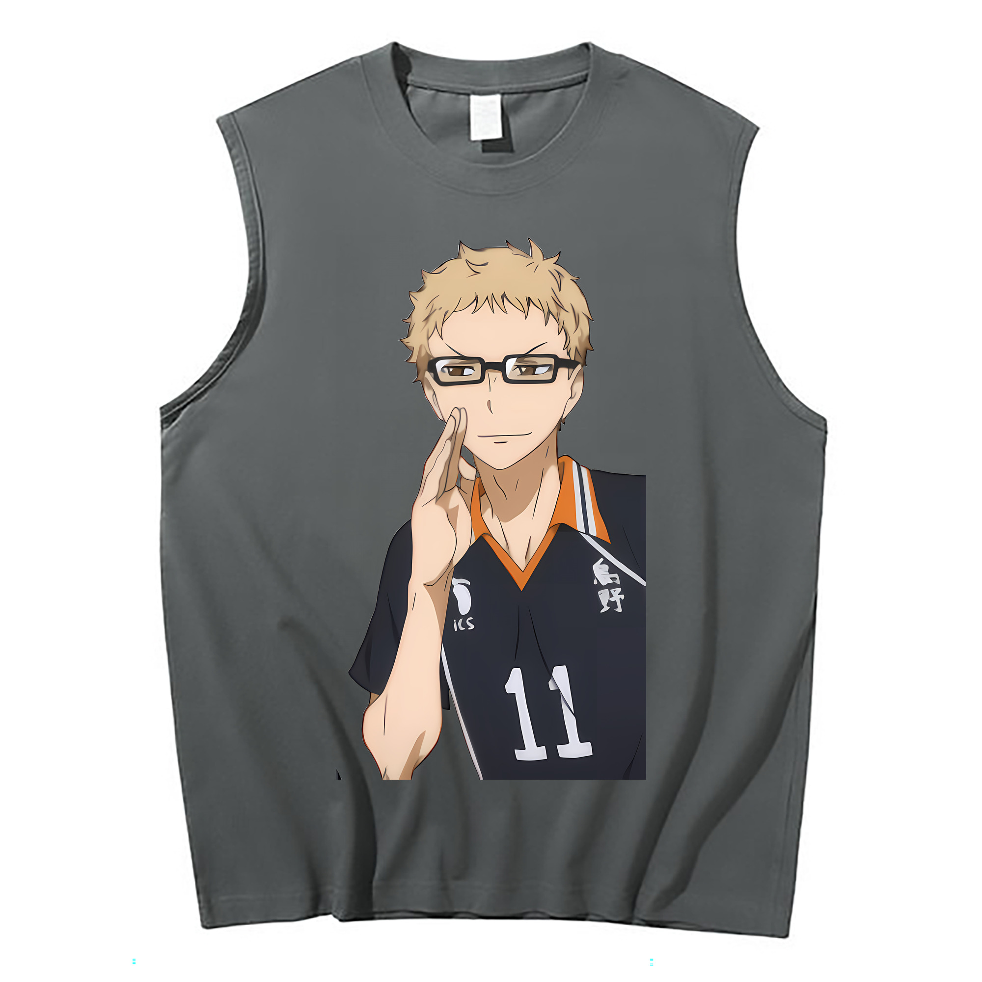 （画像用） ハイキュー!! Haikyu!! コットン100％タンクトップ（フロントプリント）